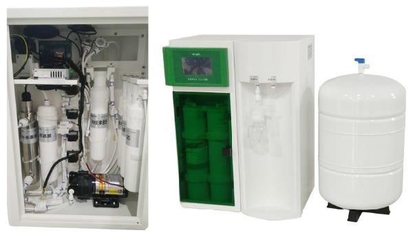 10LPH リバースオスモース水処理機,TOC < 20ppbと50Wの電源で,実験室用